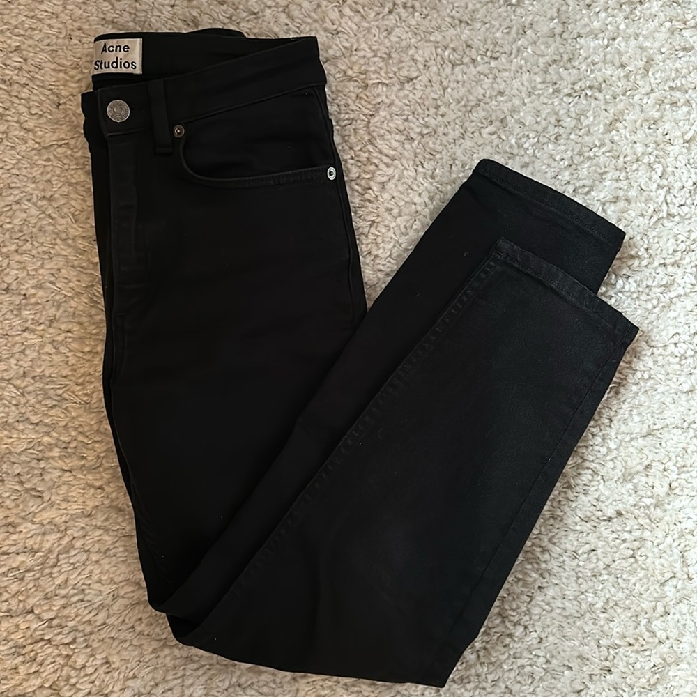 Acne Black cropped skinny jeans size 25
